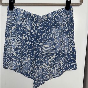 Blue Blush Abstract Blue and White Women's Skorts